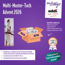 Laden Sie das Bild in den Galerie-Viewer, Multi-Muster-Tuch Advent 2026 von Veronika Hug - Geschenk-Set