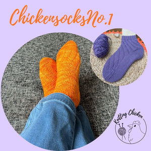 Freebie Chicken Socks No.1 - Anleitung zum Socken stricken!