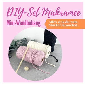 DIY-Set Makramee Mini-Wandbehang (natur)